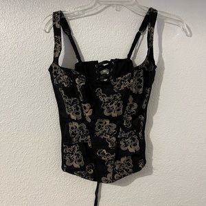 Embroidered and sequenced size 34 corset
